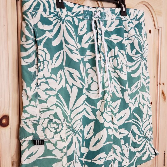 LANDS' END Men's 9" Quick Dry Cargo Swim Trunks with Liner Size L 36-38 - Picture 10 of 10